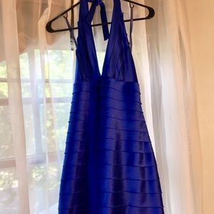 BCBGMaxazria Cobalt Halter Cocktail dress size 10